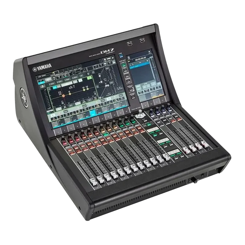 Standalone view of the Yamaha DM7 Compact digital mixing console, representing the audio equipment protected by ALP Covers