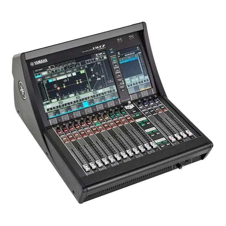 Standalone view of the Yamaha DM7 Compact digital mixing console, representing the audio equipment protected by ALP Covers