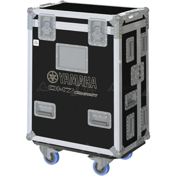 Yamaha DM7 Compact Series III Case with Wheels flight case lateral side closed view