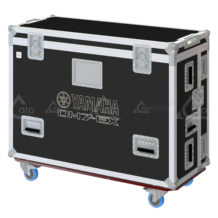 Yamaha DM7 Series III Case with Rack, Drawer and Wheels ateral closed case view