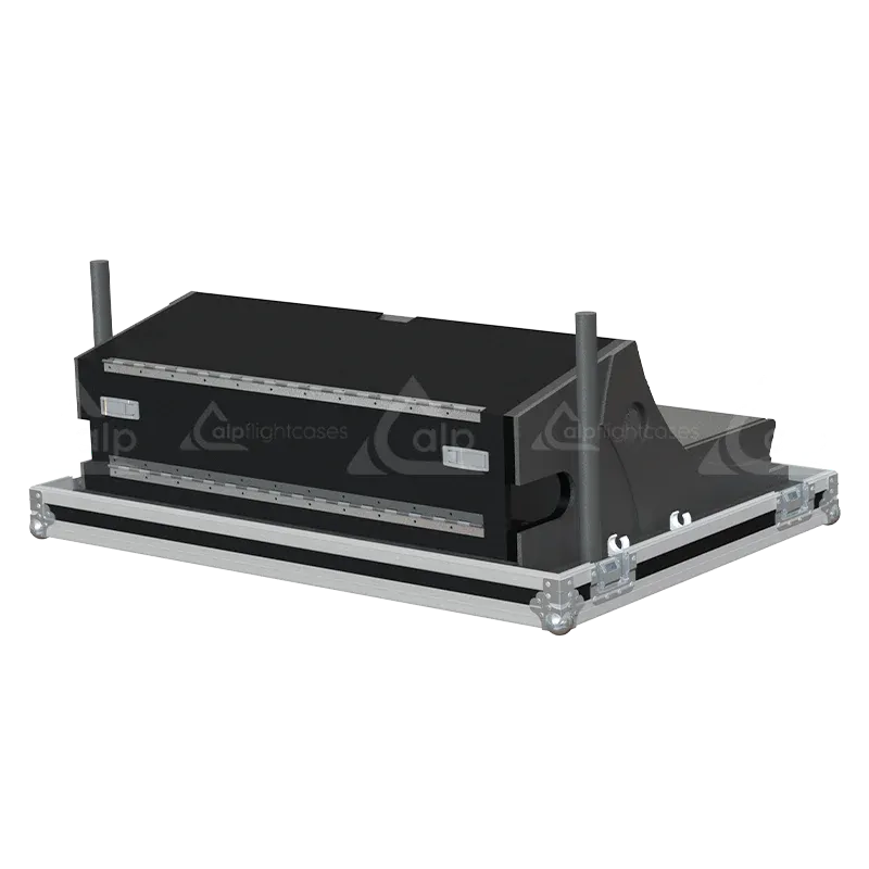 Yamaha DM7 Series III Case with Wheels back opened lateral view