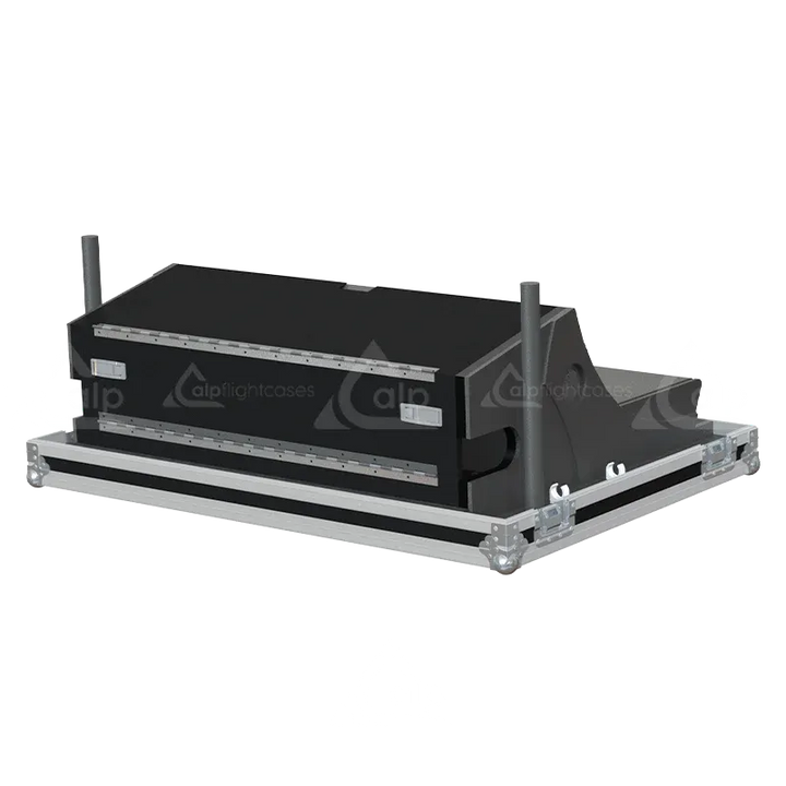 Yamaha DM7 Series III Case with Wheels back opened lateral view
