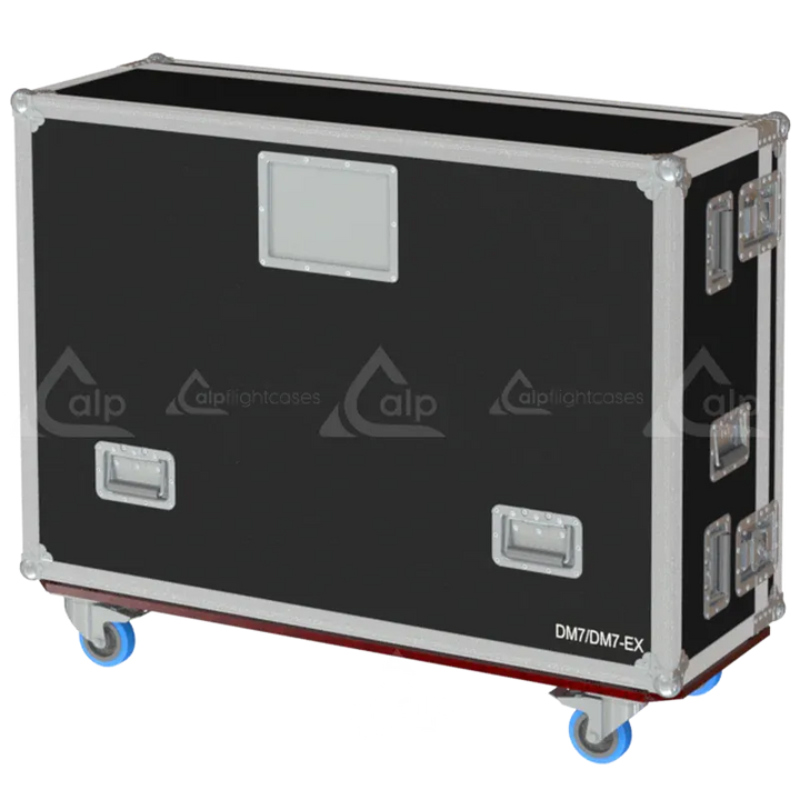 Yamaha DM7 Series III Case with Wheels closed lateral side view