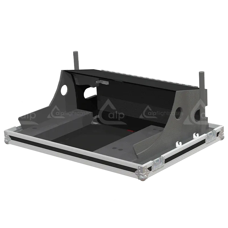 Yamaha DM7 Series III Case with Wheels foam interior lateral side view