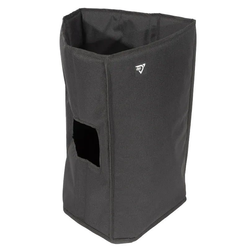 Detailed interior view of the cover, highlighting the protective 11mm foam padding designed to shield the Yamaha DXR15 MKII