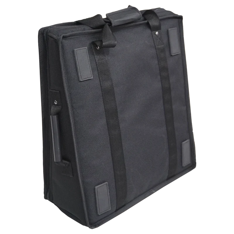Rear view of the padded transport bag for the Yamaha MGP 16X console