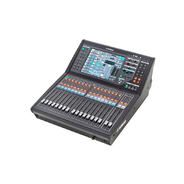 Standalone view of the Yamaha QL1 digital mixing console before packing