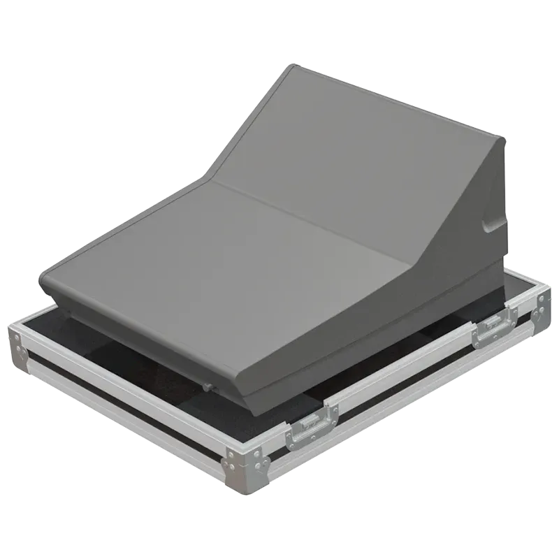 Yamaha QL1 Digital Mixing Console lateral side view flight case