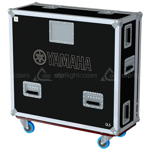 YAMAHA QL5 SERIE III 1 DOOR PRO - WHEELS LATERAL SIDE VIEW FLIGHT CASE