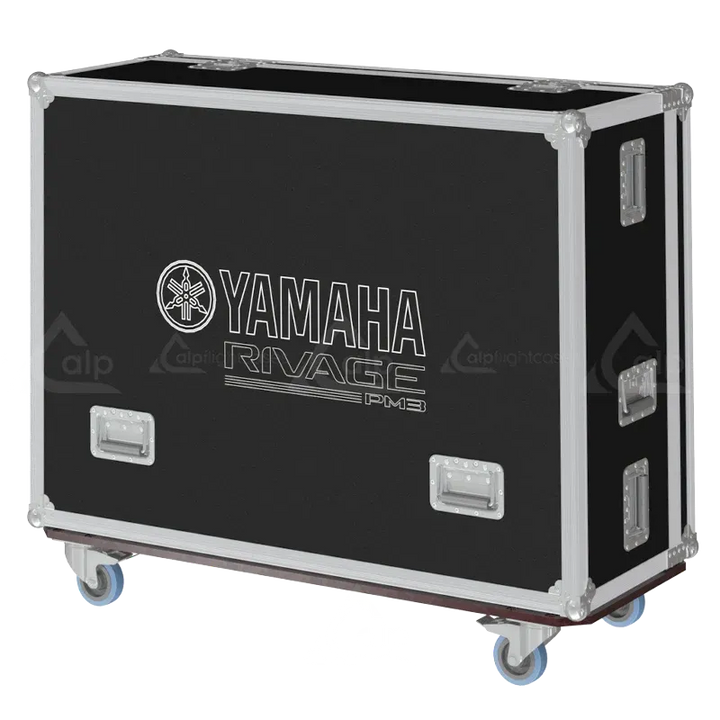 Yamaha Rivage PM3 CS-R3 Series II Case with Wheels closed flight case lateral side view