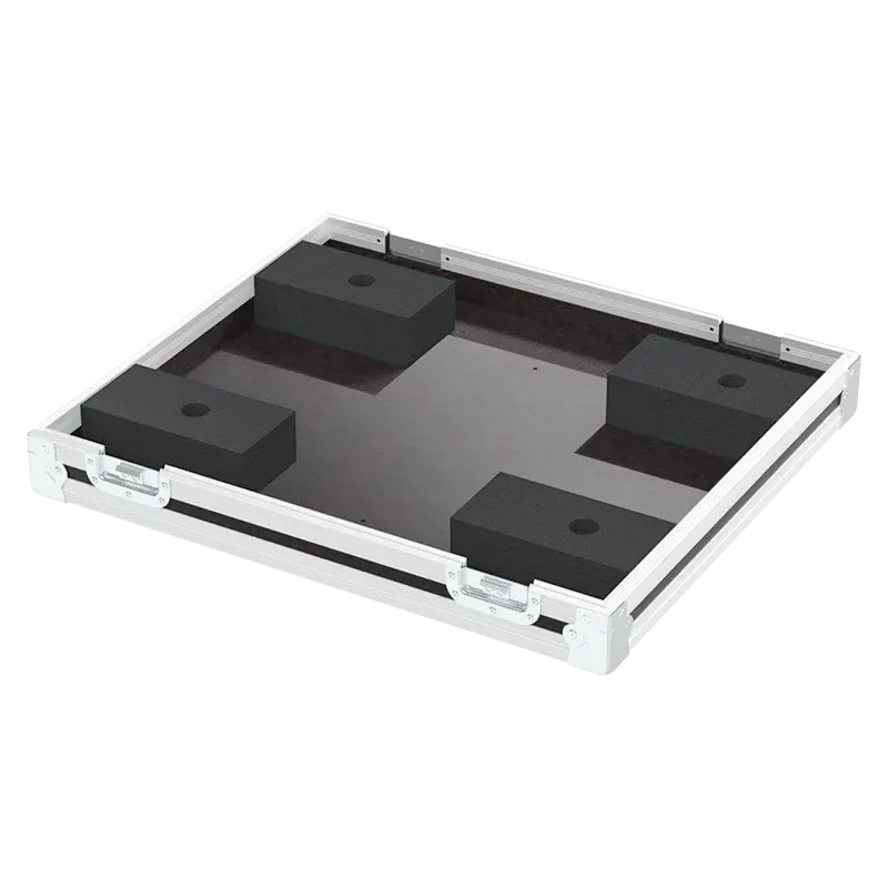 Yamaha TF1 Digital Mixer Flight Case inside foam flight case lateral view