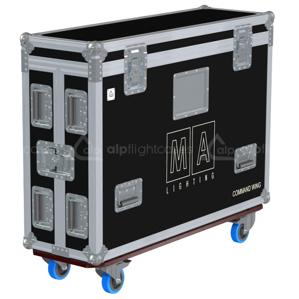 ALP FLIGHT CASES COMMAND WING + FADER WING + 2 DISPLAYS - 2 DOORS - WHEES