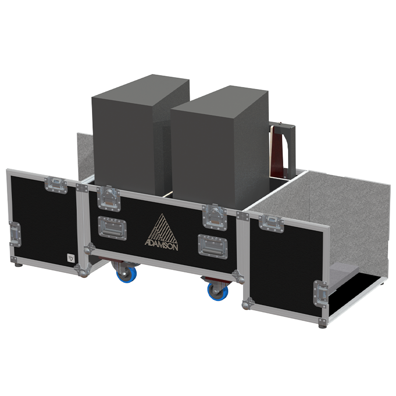 Flight Case 2x ADAMSON S10P + FRAME - WHEELS