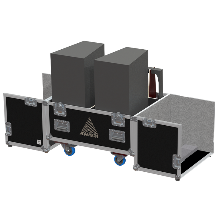 Flight Case 2x ADAMSON S10P + FRAME - WHEELS