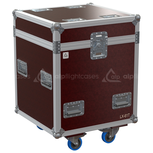 ALP FLIGHT CASES 6X FOHHN LX 601 + CLAMPS - WHEELS