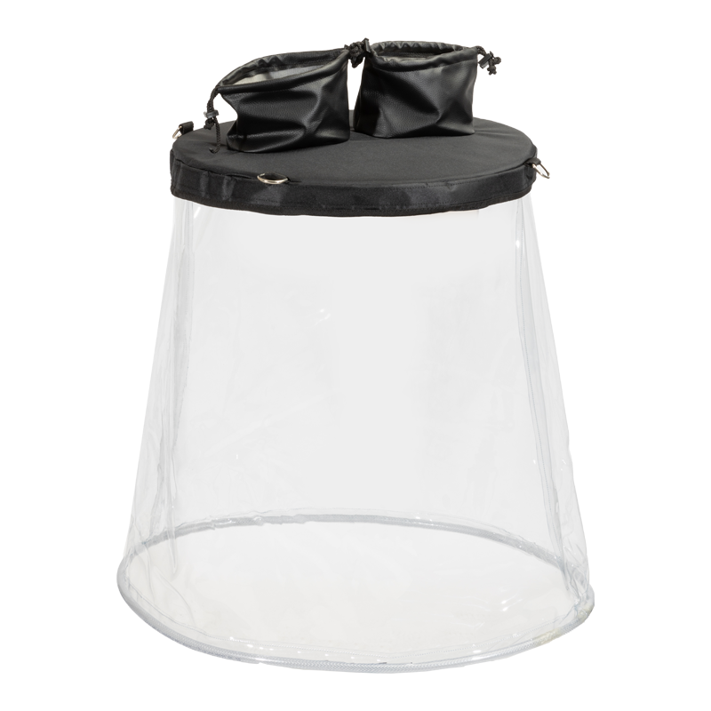 Flight Case ALP RAIN COVER DIAMETER 600, REMOVABLE SKIRT 400 MM, 2 HOOK OUTLETS
