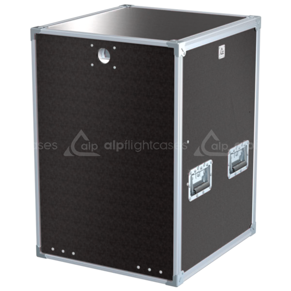 Front view of the professional Rack Speedy Box 19 inch 16U 550mm depth flight case by ALP Flight Cases