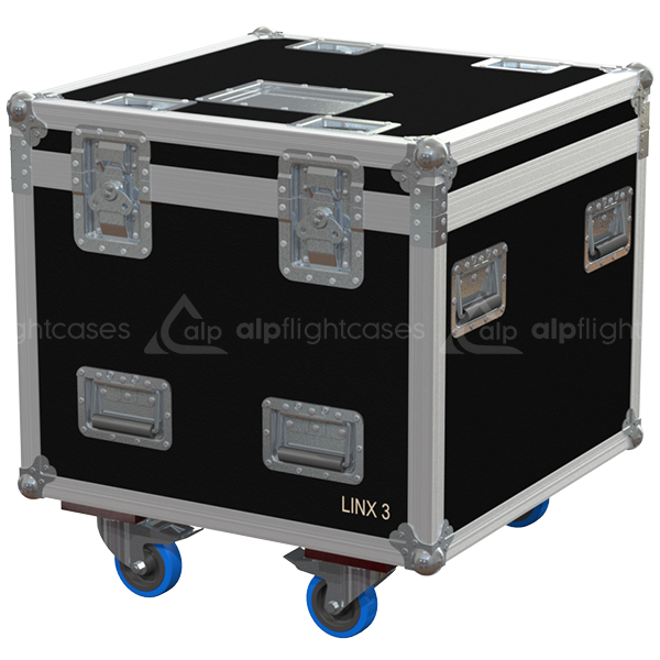 Flight Case 8X PANEL LINX3 W500XD120XH500MM - WHEELS