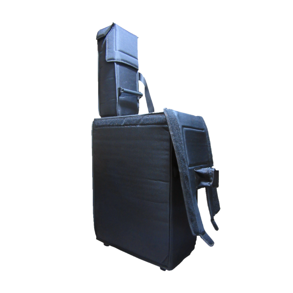 Front right perspective view of the ALP protective bag for custom-made selfie kiosks