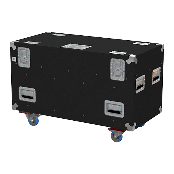 Front view of the professional Reinforced Trunk flight case (1200x600x600mm) by ALP Flight Cases