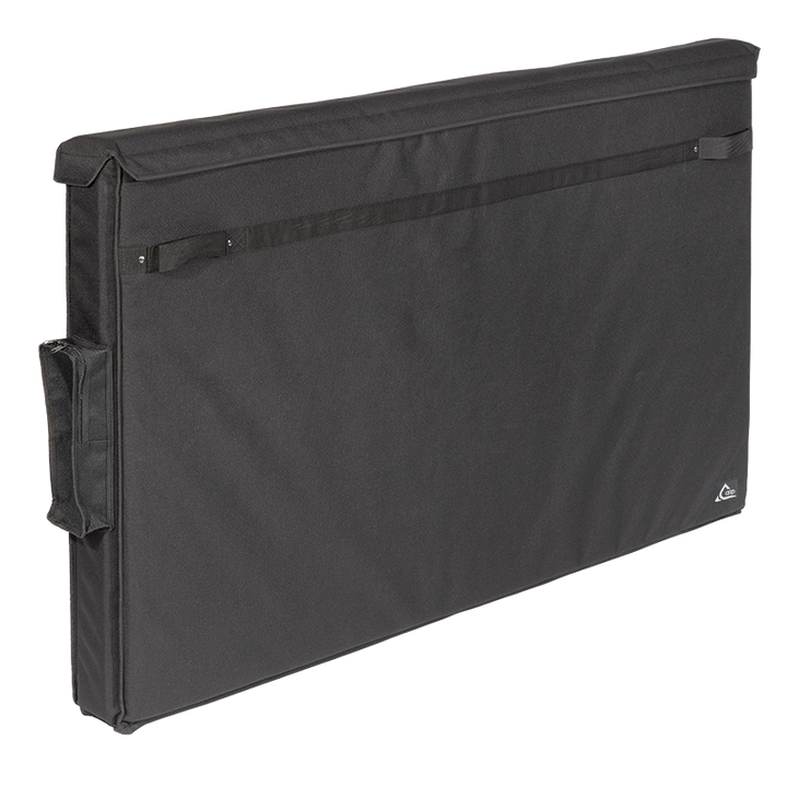 Front right perspective view of the ALP Bags professional protective bag for 50"-60" LCD screens