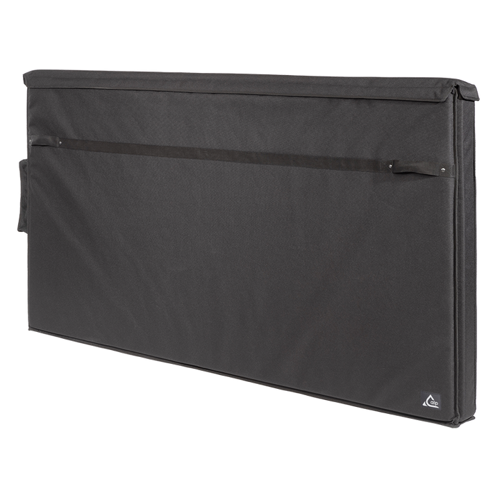 Front right perspective view of the ALP Bags professional protective bag for 60"-70" LCD screens