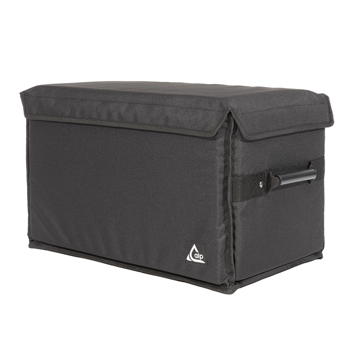Front left view of the ALP Multibox 500 STD showing Velcro 50mm closure, tube handles and reinforced border