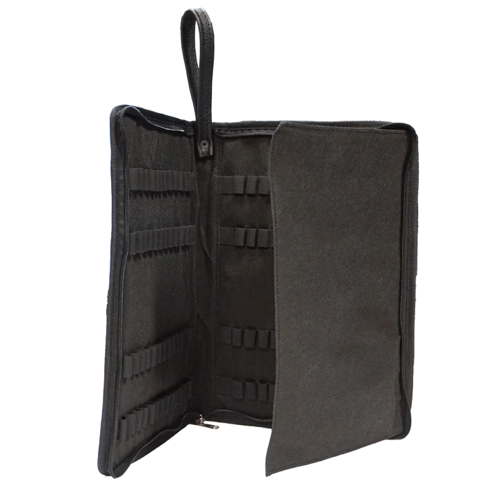 Open empty view of the ALP Bag Pencil Holder showing the internal compact storage layout