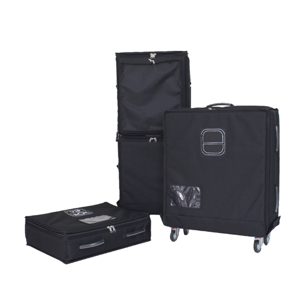 Front right view of the ALP Reinforced Transport Kit for Selfie Box with removable skate in 1500D Cordura