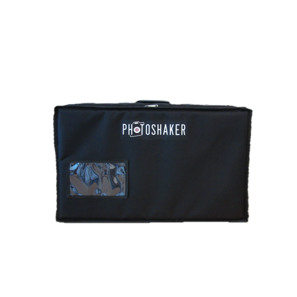 Front right perspective view of the ALP protective bag for touch screen terminal with removable skate