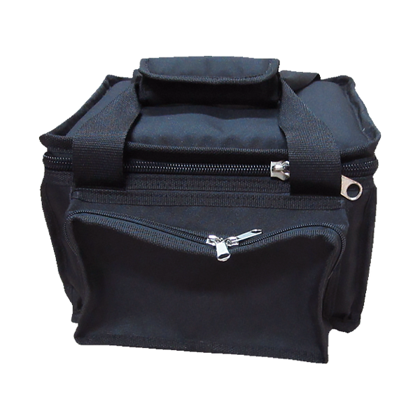 Professional multibox bag front view, featuring durable 1500 Denier Cordura for 2x Chauvet Moove LED by ALP Bags.