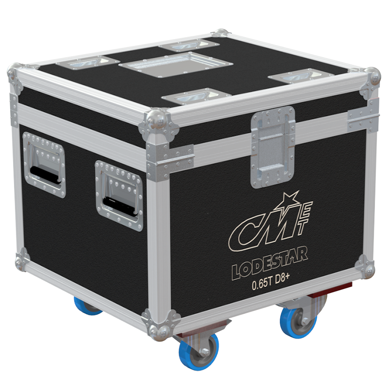 Rear view of ALP touring flight case designed for 1x CM Lodestar 0.65T D8+ motor