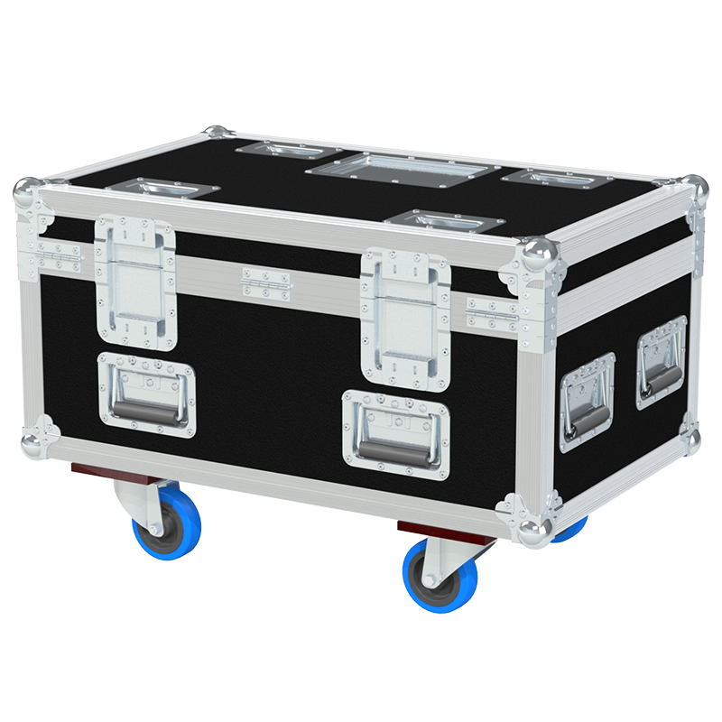 Rear view of ALP touring flight case designed for DAS AX-EVENT flybar components