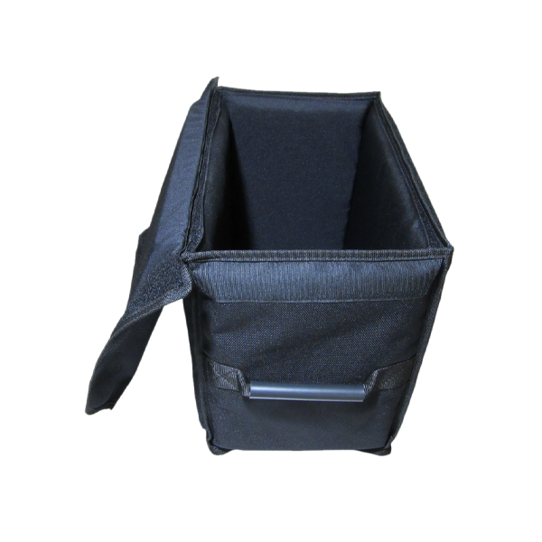Detailed interior bottom view of the bag, featuring the protective foam padding engineered for atmospheric effects equipment.
