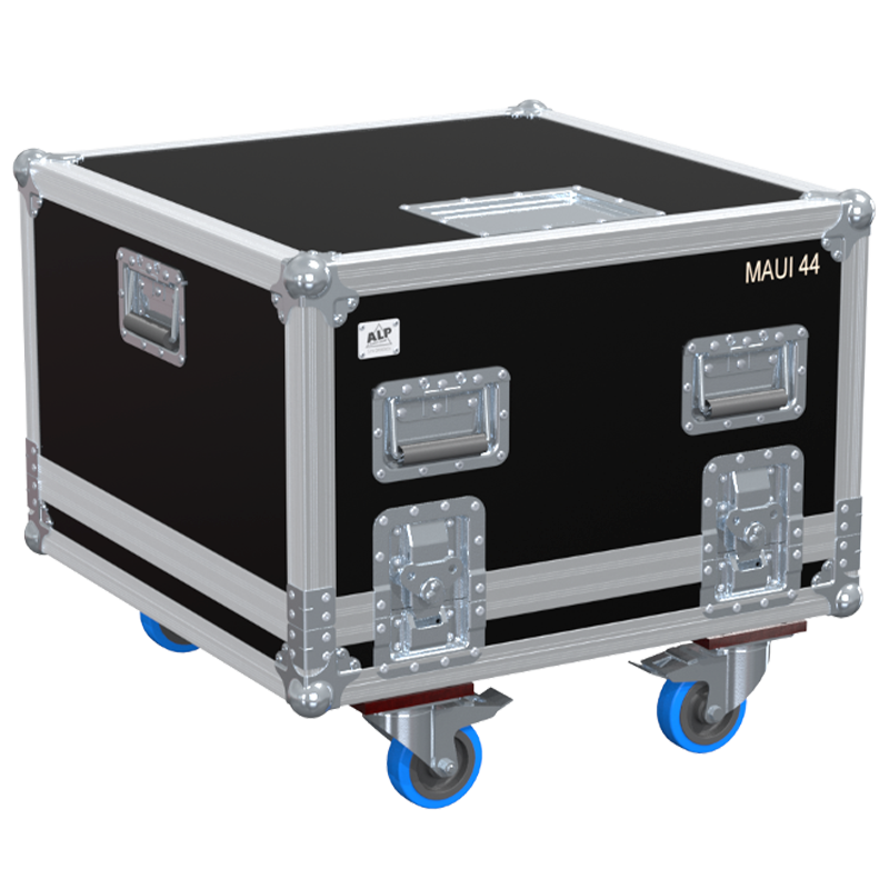 Front view of the professional touring flight case for 1x LD Systems MAUI 44 subwoofer by ALP Flight Cases