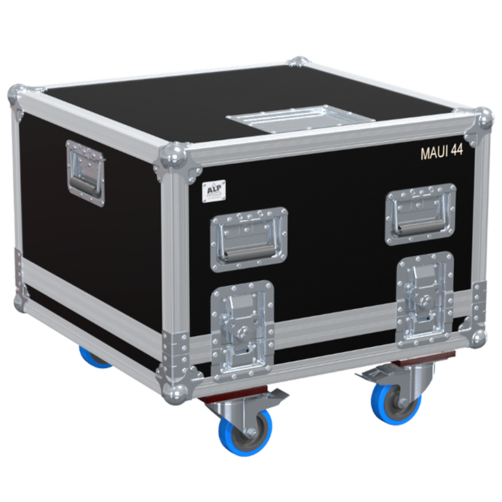 Front view of the professional touring flight case for 1x LD Systems MAUI 44 subwoofer by ALP Flight Cases