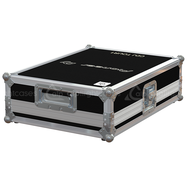 Front view of the heavy-duty touring flight case for 1x Pioneer CDJ-TOUR1 professional multi-player by ALP Flight Cases