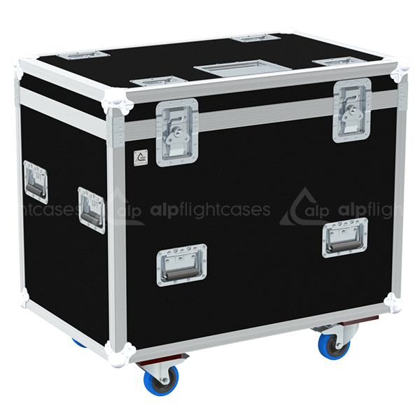 Front view of the professional touring flight case for 2x LD Systems MAUI 28 G2 column systems by ALP Flight Cases