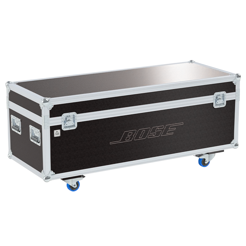 Front view of the professional quad touring flight case for 4x Bose 802 Series II speakers by ALP Flight Cases