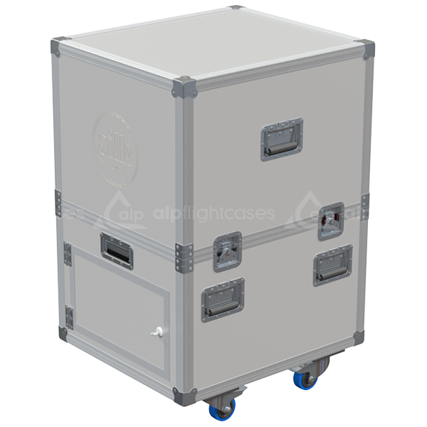 Front view of the professional flight case for AHR Power Laser Epilator by ALP Flight Cases