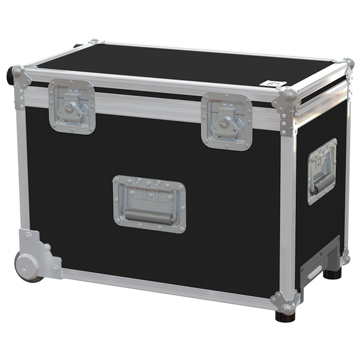 Front view of the professional flight case for Audiophony Combo CR12A portable sound system by ALP Flight Cases