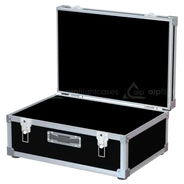 Empty interior of the 550x400x200mm AVION case highlighting the protective lining and compact space