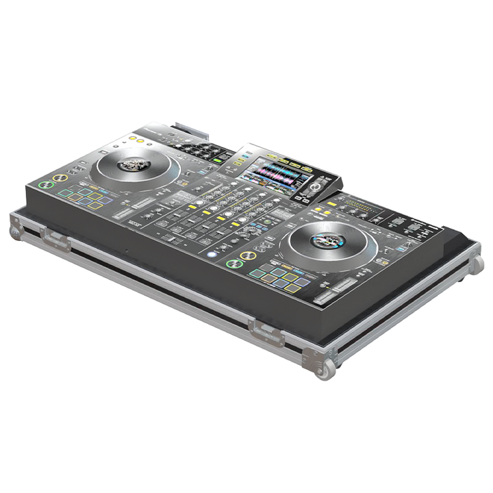 Pioneer XDJ-XZ professional DJ system safely secured inside the custom flight case for events and touring