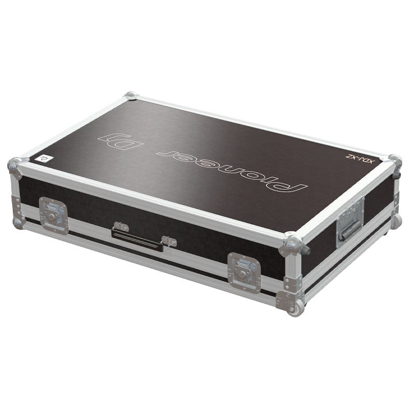 Rear view of the road case for Pioneer XDJ-XZ showing heavy-duty hardware and 9mm birch plywood construction