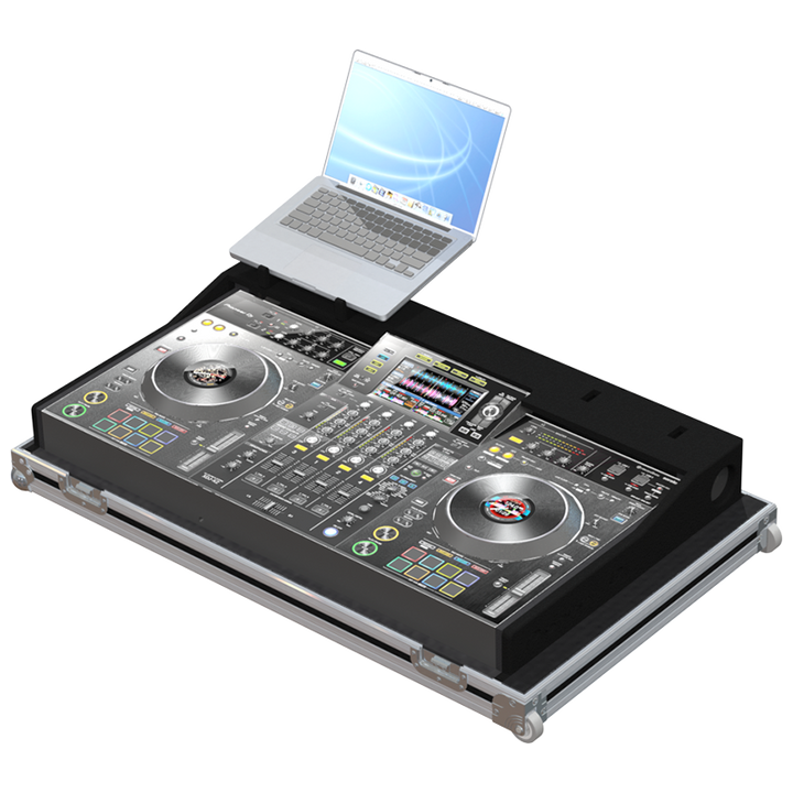 Pioneer XDJ-XZ system safely secured inside the custom Series III V2 flight case for professional DJ touring