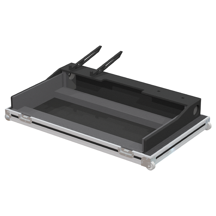 Empty interior of the Series III V2 flight case for Pioneer XDJ-XZ showing high-density CNC-cut foam for elite protection