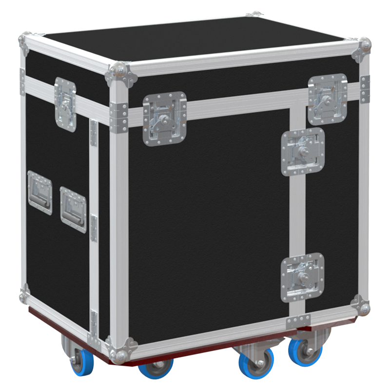Front view of the professional tool case office with 4 drawers and front cover table by ALP Flight Cases