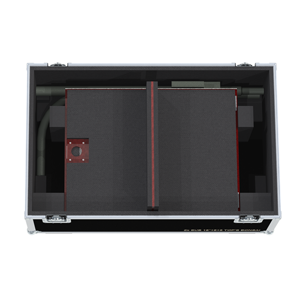 Close-up of the heavy-duty 125mm castors and reinforced butterfly latches on the W&DB Bonsai system case