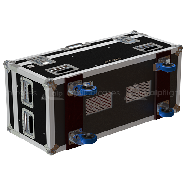 Closed ALP flight case displayed with GIS LPM 500kg motors outside