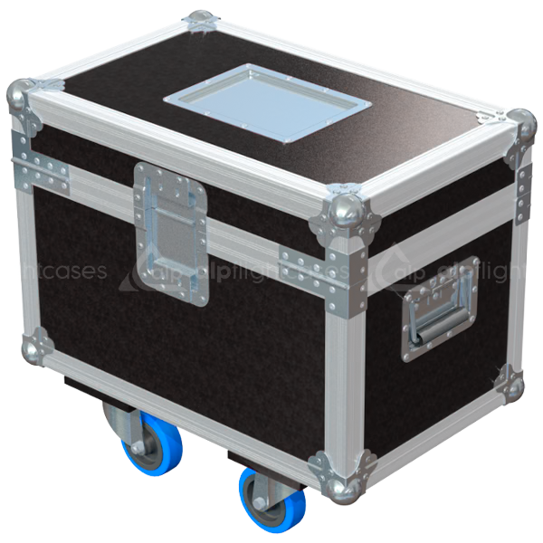 Rear view of ALP touring flight case designed for 2x Liftket 125/0.25T motors